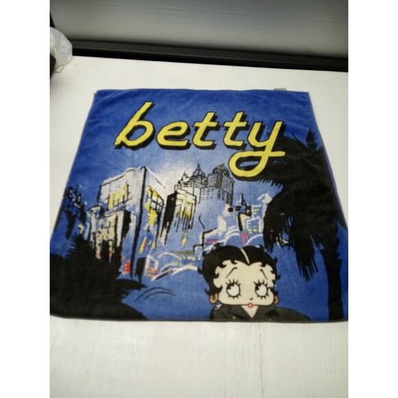 Vintage 1998 King Features Syndicate BETTY BOOP Beach Towel 27"x 56" Motorcycle - Picture 1 of 4